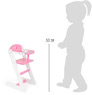 Chaise haute de poupée rose