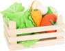 Set de légumes en tissu avec caisse