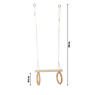 Wooden Trapeze with Gymnastic Rings