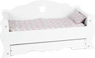 Weißes Tagesbett für Puppen mit Bettwäsche