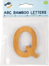 Lettera dell&#039;alfabeto in bambù Q