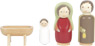 Weihnachtskrippe aus Holz mit Maria und Josef