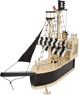 Holz-Piratenschiff mit Zubehör zum Spielen