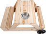 Sandkiste aus Holz mit Sitzbank und Tisch