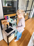 Cocina infantil industrial con isla