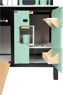 Cocina infantil industrial con isla