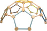 Kletterdome aus farbigen Holzstangen