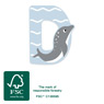 Tierbuchstabe D mit Delfin-Motiv