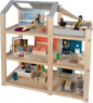 Natural Doll House with Furniture