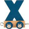 Blauer Buchstabenzug X aus Holz