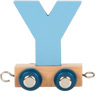 Blauer Buchstabenzug Y aus Holz