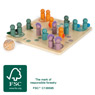 Dino-Ludo aus Holz mit FSC®-Logo