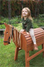 Caballo de madera marrón