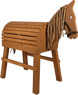 Cavallo di legno marrone