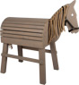 Cavallo di legno grigio