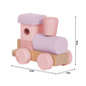 Tren de madera rosa