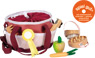 Pferdepflegeset mit Tasche rot