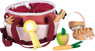 Pferdepflegeset mit Tasche rot