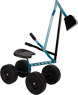 Escavatore con ruote blu