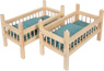 Letto a castello per le bambole in legno naturale