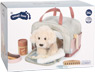 Cane con borsa e set per la cura rosa