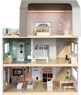 Doll’s house with a garden and dolls