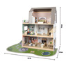 Doll’s house with a garden and dolls
