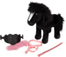 Plush toy horse with saddle and halter