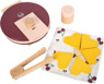 Red waffle maker set “tasty”