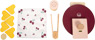 Red waffle maker set “tasty”