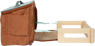 Horse toy set with a stable and accessories in the bag, brown