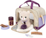 Cat with a bag and care set purple