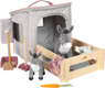 Spielset Esel mit Stall und Zubehör in der Tasche