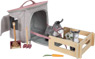 Donkey toy set with stable and accessories in the bag