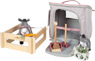 Donkey toy set with stable and accessories in the bag