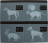 Veterinary bag with a dog