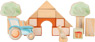 Wooden building blocks “Farm buddies”