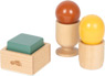 Montessori Sortierspiel mit Kugel, Würfel und Ei