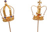 Decoration Stick Crown, set of 2