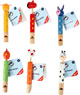 Bunte Holz-Flöten mit Tierköpfen für Kinder