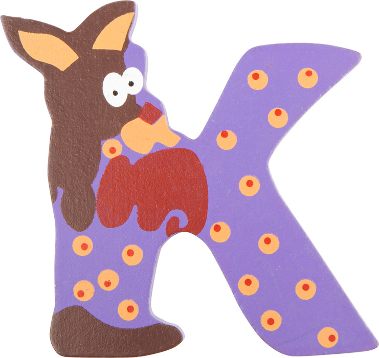 Lettere Decorativa Animali Per Cameretta - Set Lettera D In Legno Colorato Per Bambini